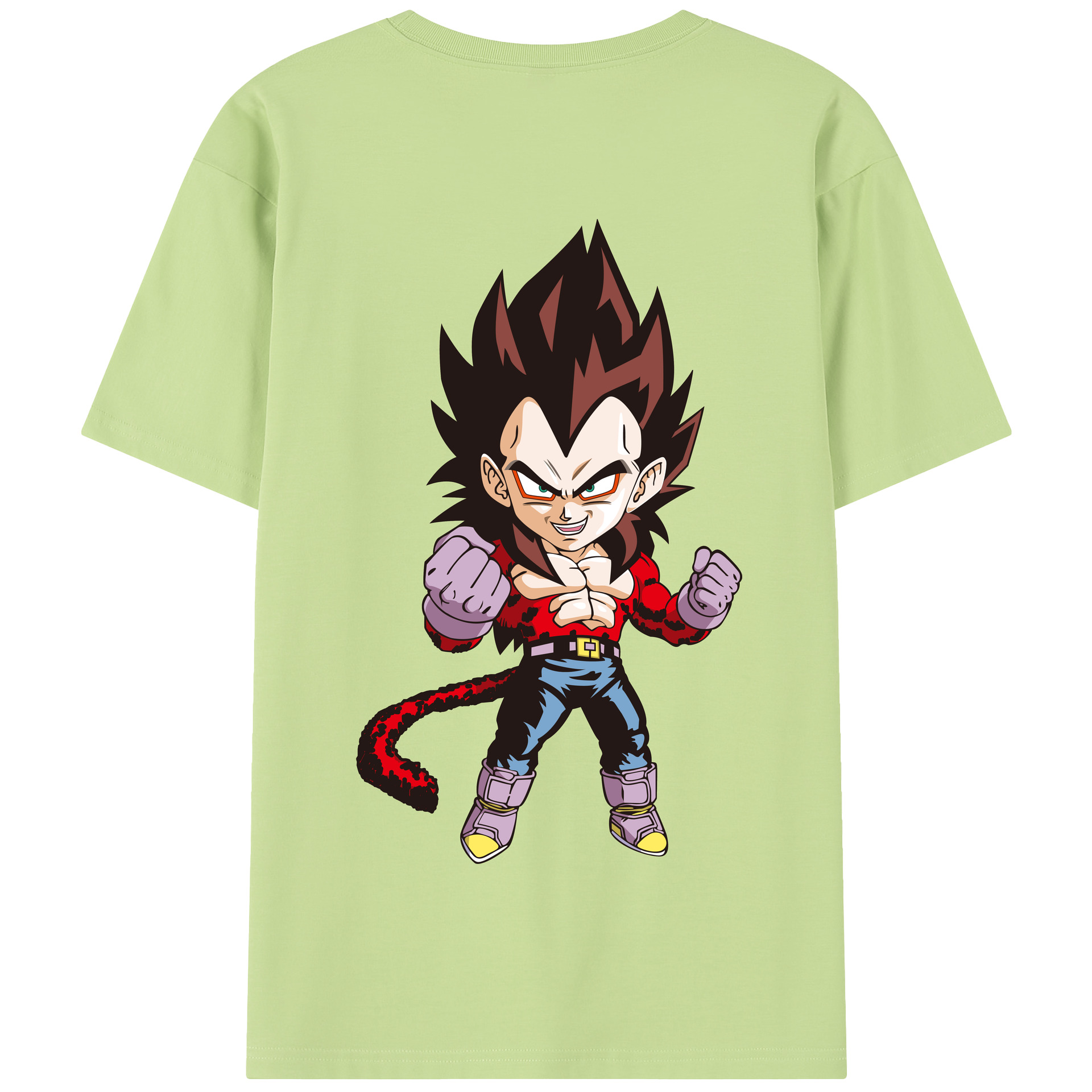 （画像用） ドラゴンボール ベジータ四世（Bejīta Yonsei）DRAGON BALL Vegeta IV 綿100％半袖Tシャツ（背面プリント）